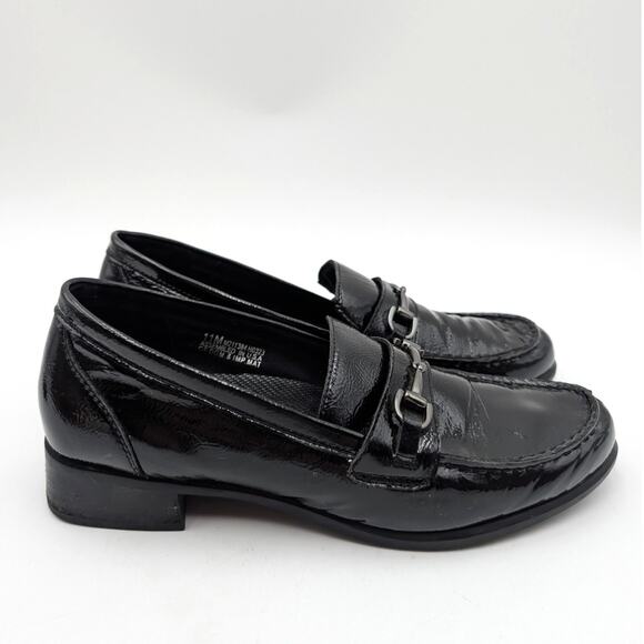 Munro Gryffin Bit Loafer Shoes Moc Toe Women's Leather Black Size US11M EU41.5 - Picture 3 of 15